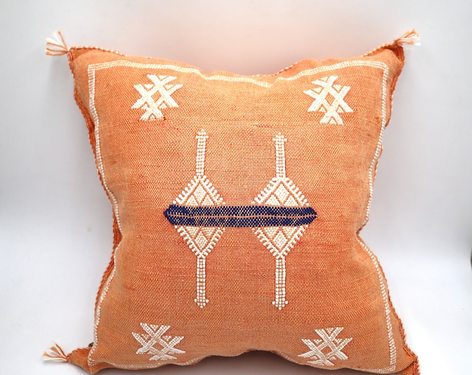 PEACH MORROCAN cactus silk PILLOW 18x18 pillow covers, handmade throw pillow cover, halloween pillow