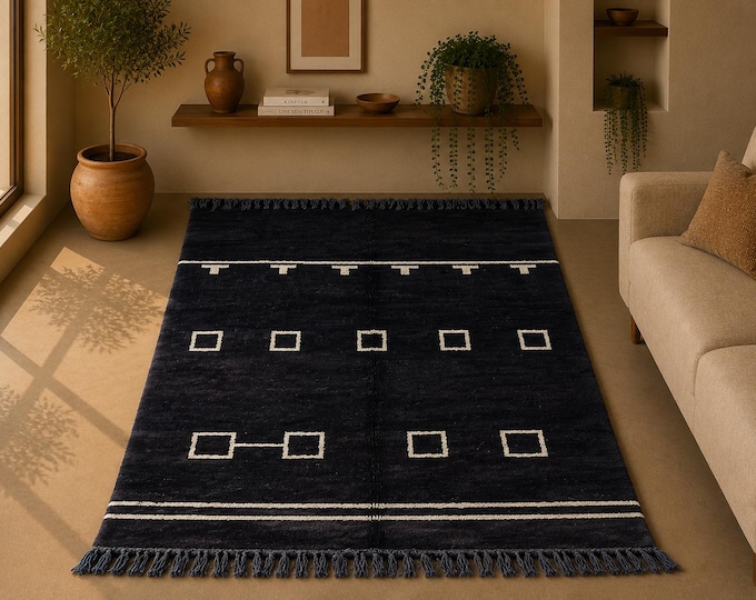 Beni Mrirt Rug – Luxury Moroccan Wool Rug – Thick & Soft –Moroccan Handwoven Carpet – Unique Design– Atlas Mountains Craft – Beni Mrirt