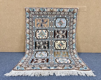 One of a Kind Moroccan Rug 4x6– Handmade Berber Rug – Premium Wool Quality Rug – Traditionally Rug – Living Room Rug – Unique Designs Rug