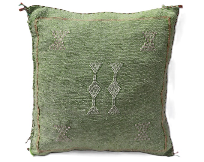 GREEN MORROCAN cactus silk PILLOW 18x18 pillow covers, handmade throw pillow cover, halloween pillow