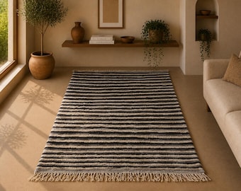 Luxury Hand-Knotted Mrirt Rug – Plush Berber Wool 3X5 Rug– Handmade Berber Carpet - Ultra Soft Mrirt Wool Rug - Moroccan Home Decor