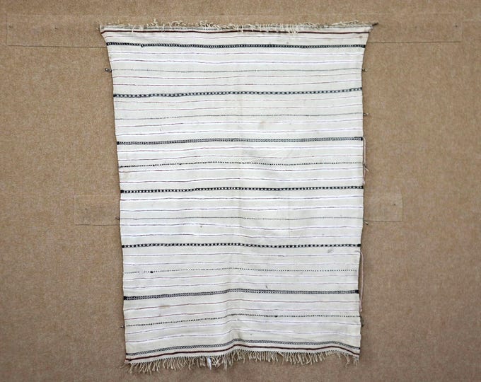 Moroccan Kilim Rug 4x5 - Vintage Berber Rug - Flat weave Moroccan Rug - Handwoven Rug For Living Room - Boho Decor