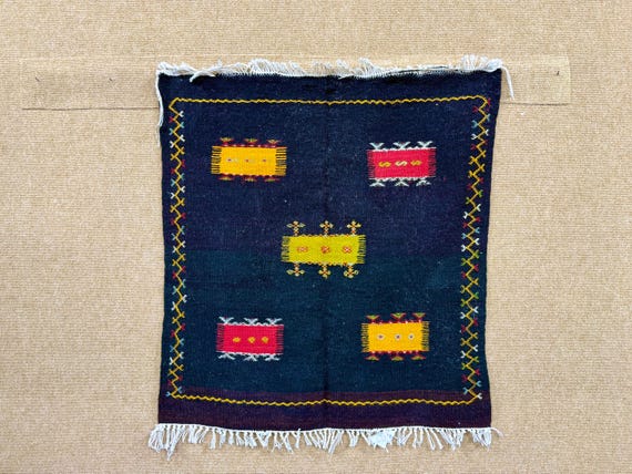black Akhnif rug 3,2 x 3,6 ft
