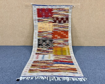 Moroccan Berber Picasso rug 3.7 x 7 ft