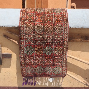 VINTAGE BOUJAAD TEPPICH - 2x4 Teppich, Berber Marokkanischer Teppich, handgemachter Tribal Teppich