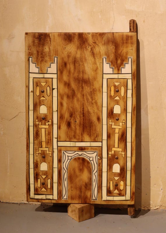 castle door, moroccan door, african door pull, 14x23 inch door