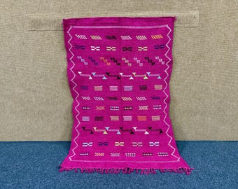 Moroccan Rug 3x5 ft – Pink Boujaad Flatweave Berber Rug – Authentic Handwoven Wool | Free shipping