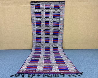 Beni mguild flatweave blue rug 5x13