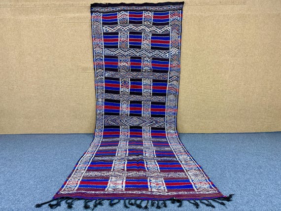 Beni mguild flatweave blue rug 5x13