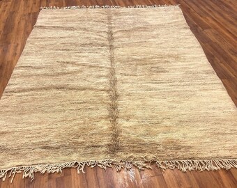 Gorgeous moroccan area rug camel wool berber rug - beni mrirt rug -  12.6 x 9 feet