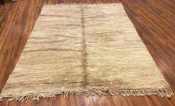 Custom Size Beni Ourain Rug-Moroccan Wool Area Rug-Hand-Knotted Berber Carpet-Modern Boho Home Decor-Moroccan tribal rug made to order