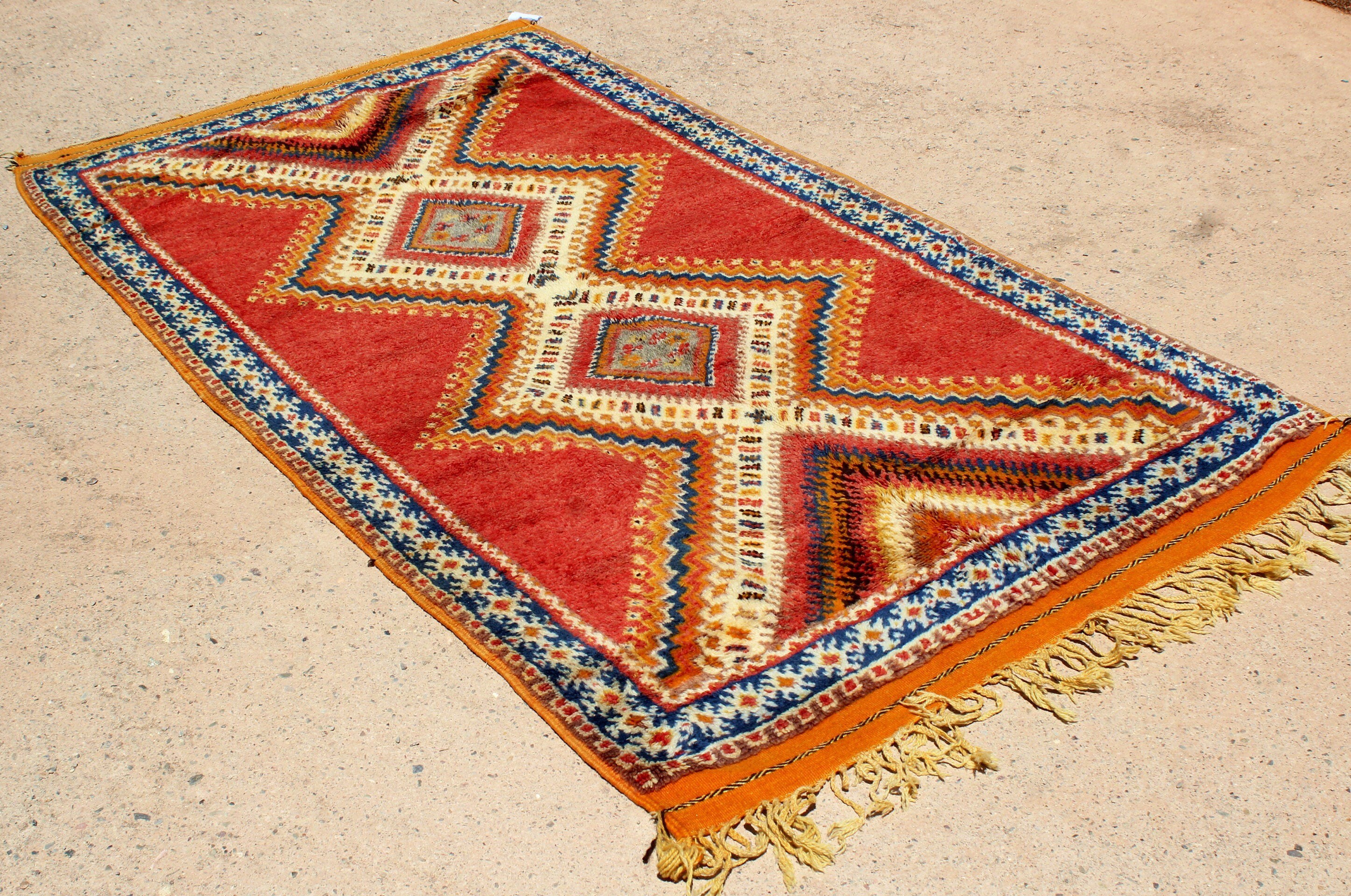 Berber Moroccan Area Rug Ait Ouazguite Handmade Tribal Carpet - Etsy