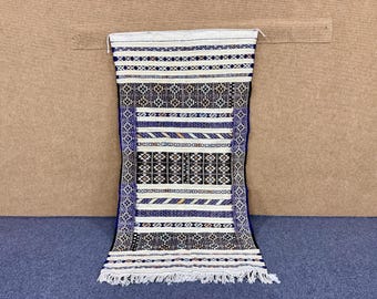 Moroccan rug Kilim 3x5 ft