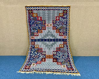 Berber Glaoui Moroccan Rug 5x9 Feet – Handmade Berber Wool Carpet –  Unique Living Room Rug – Traditionally Rug – Moroccan Home Decor