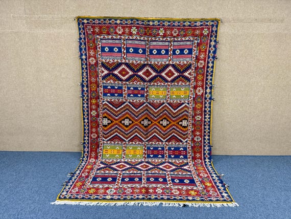 Moroccan Berber rug Glaoui 7x10.4 ft