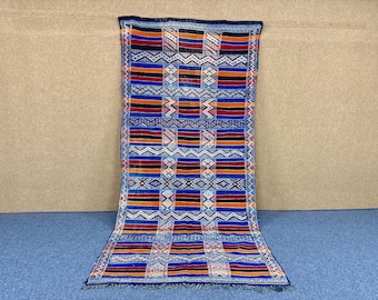 Vintage Moroccan Kilim Beni mguild 10.6 x 5 ft