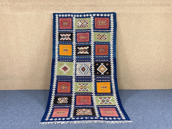 Blue Akhnif rug 5x9 ft