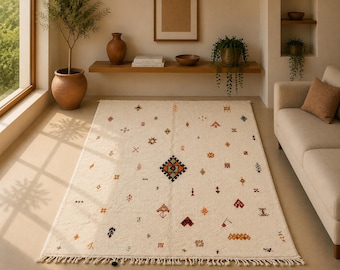 Gorgeous Moroccan Rug 7x9 | Moroccan Azilal Rug | Authentic Berber Rug | moroccan decor | Ethnic Handmade Rug |Boho Statement Piece