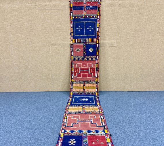 Moroccan Glaoui Runner 2x16 ft – Handmade Wool Rug - Handcrafted Tribal Hallway Rug - Boho Entryway Runner – Authentic Wool Rug