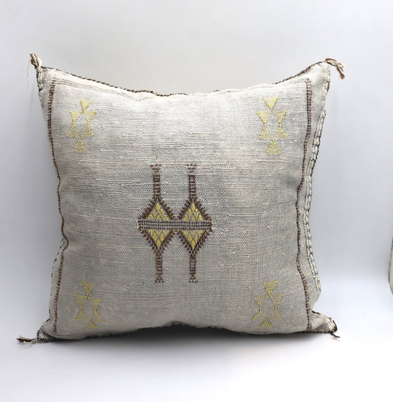 GRAY MORROCAN cactus silk PILLOW 18x18 pillow covers, handmade throw pillow cover, halloween pillow