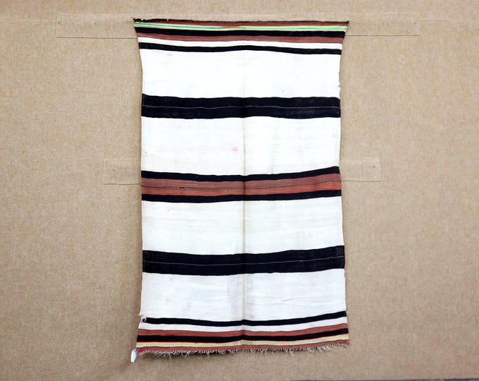 Vintage Kilim Moroccan Rug 3x6 - Handwoven Berber Rug - Flat Weave Moroccan Rug - Wall Hanging Rug - Unique Striped Rug