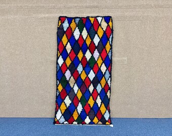 colorful Moroccan rug 3.7 x 7 ft