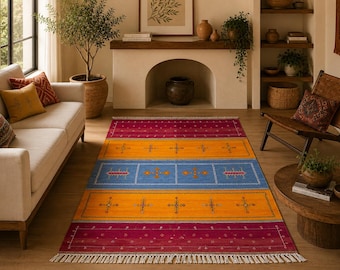 Vintage akhnif rug 5x8.2 ft