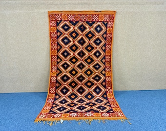 Vintage Moroccan Taznakhet Rug 5x9 - Handmade Berber Rug - High Quality Wool Moroccan Rug - FreeShipping