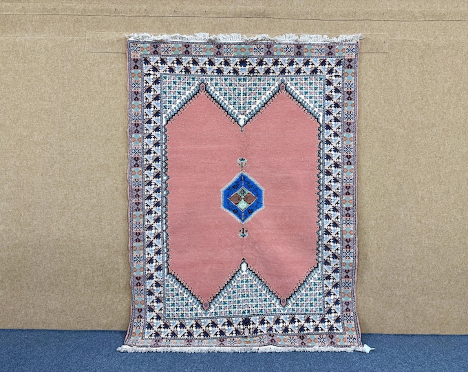 Moroccan Rug 5x7 – Handmade Berber Rug – Large Living Room Rug – Handwoven Wool Moroccan Rug– Premium Wool Quality Rug – One of a Kind Decor