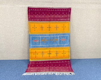 Vintage akhnif rug 5x8.2 ft