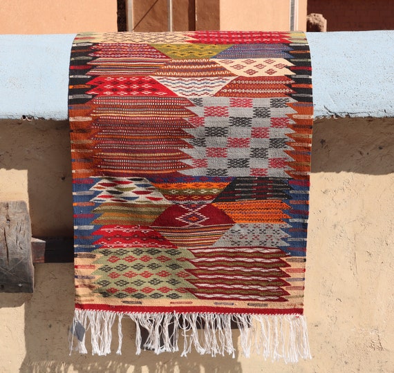 amazing berber rug traditional, morrocan rug small, 2x3 moroccan rug, traditional berber rug, flat weave rug, handmade wool rug, vibrant rug