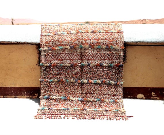 Authentic Handcrafted Berber Rug - Vibrant Moroccan Area Rug 2x4 ft