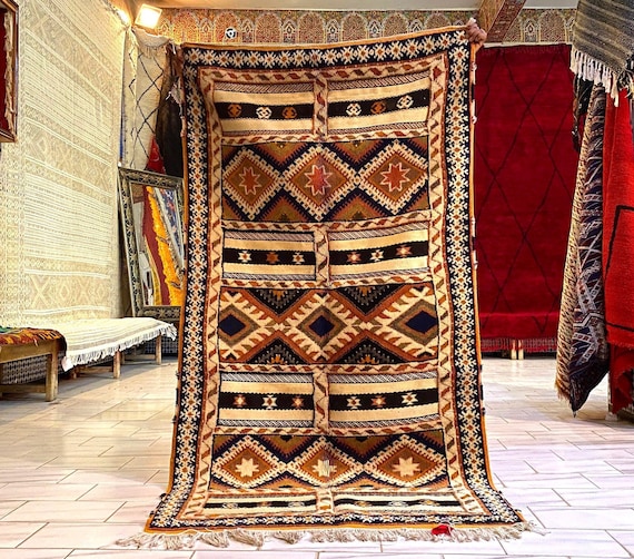 Masterpiece Moroccan Rug - 3x7 Rug - Glaoui Rug - Hand Knotted Wool Rug - Berber Rug - Boho Rug