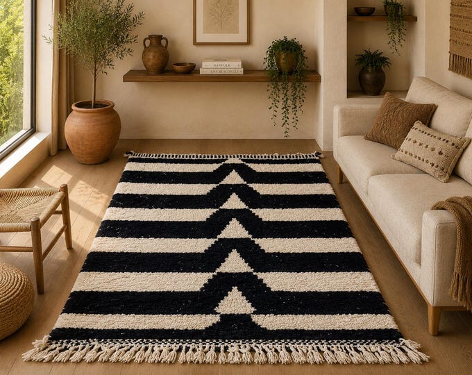 Beni Ourain rug 5 x 3,4 ft