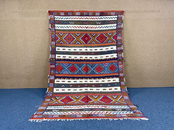piece of art Moroccan rug 6,7 x 10,6 ft