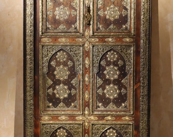 morrocan door, berber door, moroccan door knocker, traditional berber door, ceder door, gold door,40x82 inch door