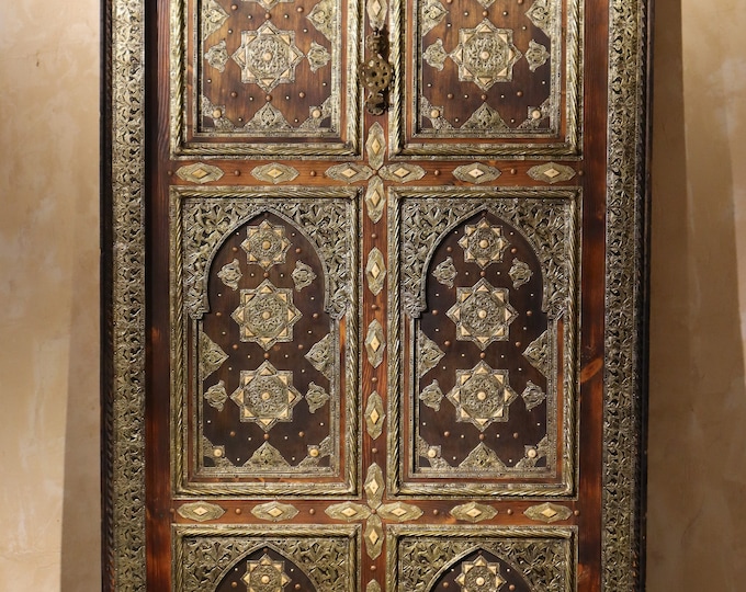 morrocan door, berber door, traditional berber door, ceder door, gold door,40x82 inch door– Also Available in Custom Sizes