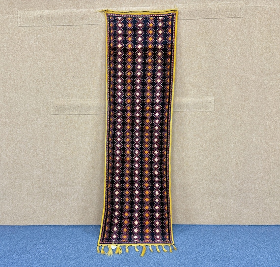 Berber Runner 2x7 Rug – Taznakht Moroccan Wool Carpet – Bohemian Hall Decor Berber– Wool Tribal Boho Decor – Berber Handwoven