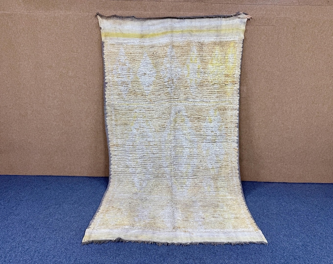 Vintage Moroccan Rug 5x10 - Handmade Berber Boujaad Rug - Unique Wool Moroccan Rug - Tribal Moroccan Carpet