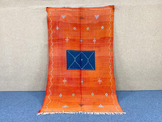 orange akhnif rug 5x8 ft