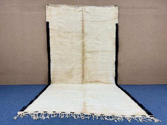 Vintage Beni Ourain Rug 6x12 ft – Soft Moroccan Wool Rug – Large Beni Ourain Rug –Handmade Wool Carpet – Moroccan Area Rug – Free Shipping