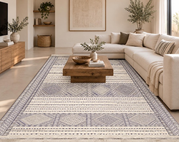 Authentic Moroccan Kilim Rug 8x13 - Large Handwoven Rug - Natural Wool Area Rug - Flat Weave Rug For Living Room - Tribal Boho Rug 268 × 414