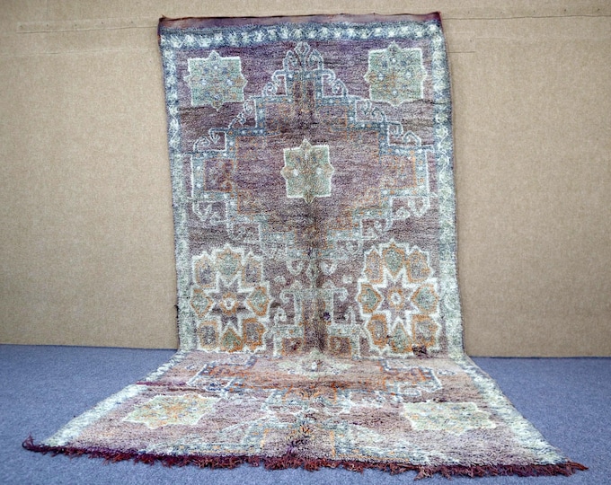 Unique Berber Rug 6x12 - Vintage Handwoven Boujaad Rug - Moroccan Rug For living Room - Large Vintage Rug