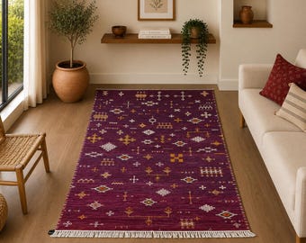 Vintage akhnif  rug 5,2 x 8,6 ft