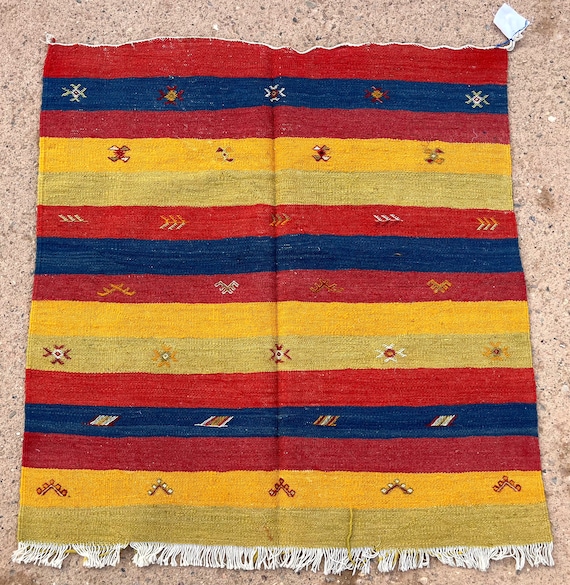 Custom Flat Weave Berber Rug - Colorful Handmade Moroccan Kilim - Personalized rug - Colorful handmade kilim - Akhnif rug - Taznakht rug