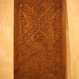 hand carved door, moroccan door frame, 25x47 inch door, moroccan door, berber door, cedar door, african door, handcrafted door