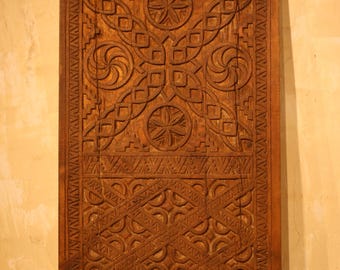 hand carved door, moroccan door frame, 25x47 inch door, moroccan door, berber door, cedar door, african door, handcrafted door