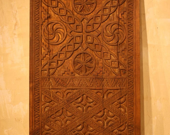 hand carved door, moroccan door frame, 25x47 inch door, moroccan door, berber door, cedar door, african door, handcrafted door