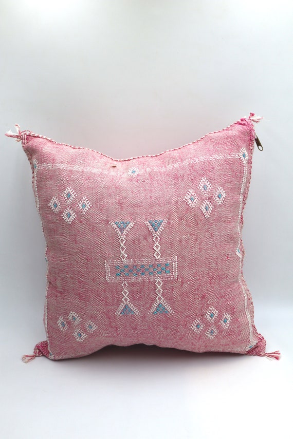 PINK MORROCAN cactus silk PILLOW 18x18 pillow covers, handmade throw pillow cover, halloween pillow