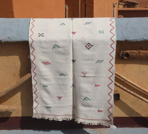 MINIMALIST BERBER RUG, cactus silk rug, moroccan rug, boho chic rug, 3x4 morocco rug, sabra rug